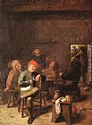 Peasants Smoking and Drinking by Adriaen Brouwer